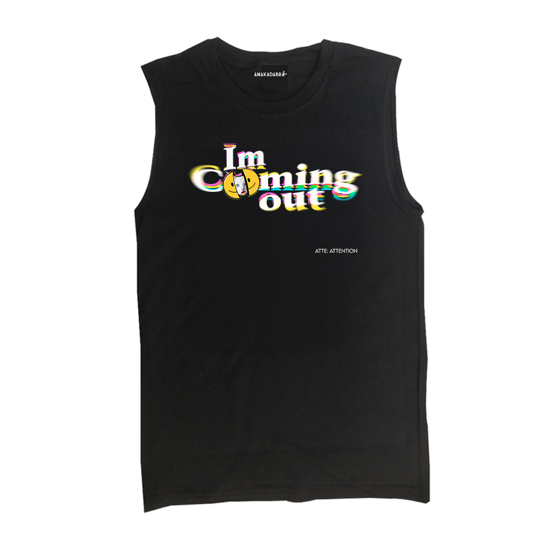 Playera sin mangas Coming out SMBZ