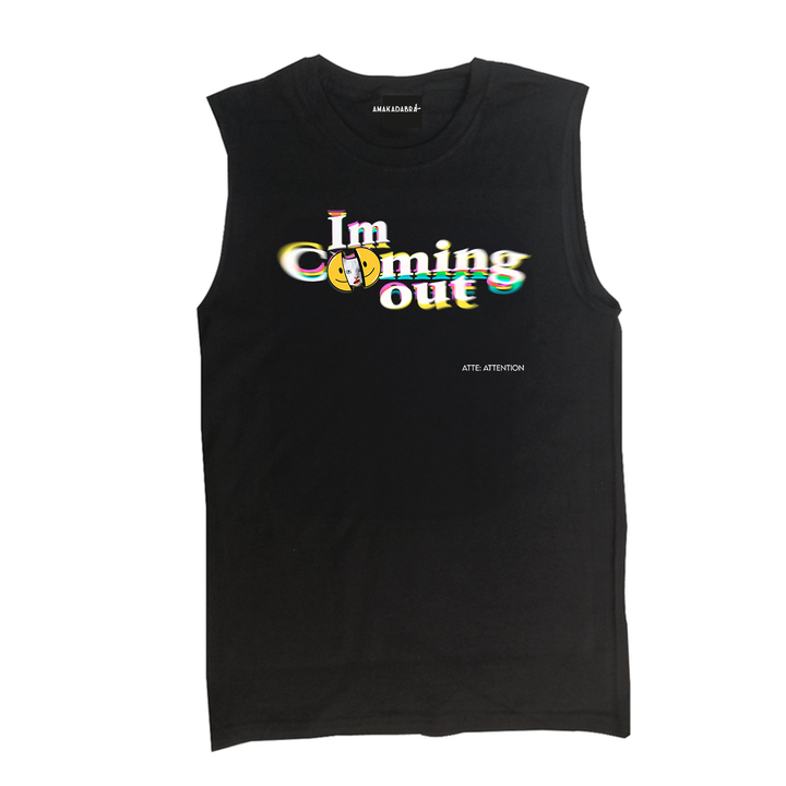 Playera sin mangas Coming out SMBZ